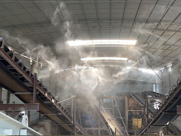 石廠(chǎng)生產(chǎn)車(chē)間降塵噴淋